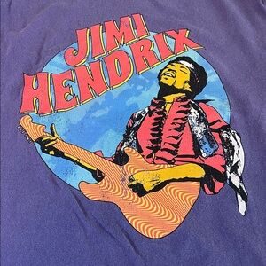 Jimi Hendrix Graphic TShirt Purple Size Medium
